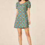 Mimi Retro Puff Sleeve Dress