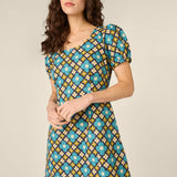 Mimi Retro Puff Sleeve Dress
