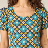 Mimi Retro Puff Sleeve Dress