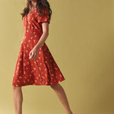 Chloe Ditsy 90S Tea Dress