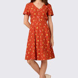 Chloe Ditsy 90S Tea Dress