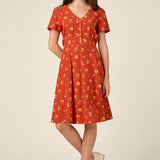 Chloe Ditsy 90S Tea Dress