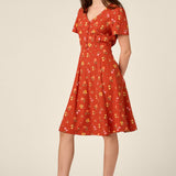 Chloe Ditsy 90S Tea Dress