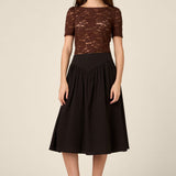 Nell V-Yoke Midi Skirt