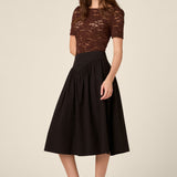 Nell V-Yoke Midi Skirt