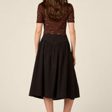 Nell V-Yoke Midi Skirt