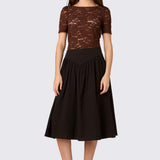 Nell V-Yoke Midi Skirt