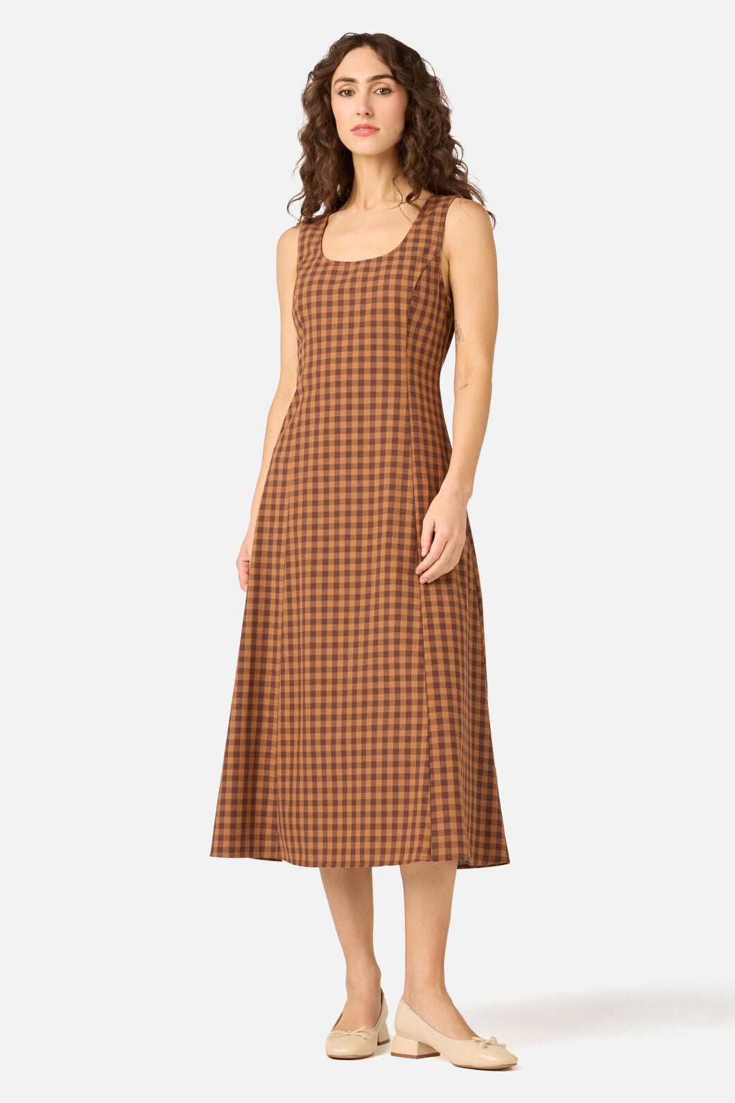 Billie Check Midi Dress