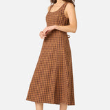 Billie Check Midi Dress