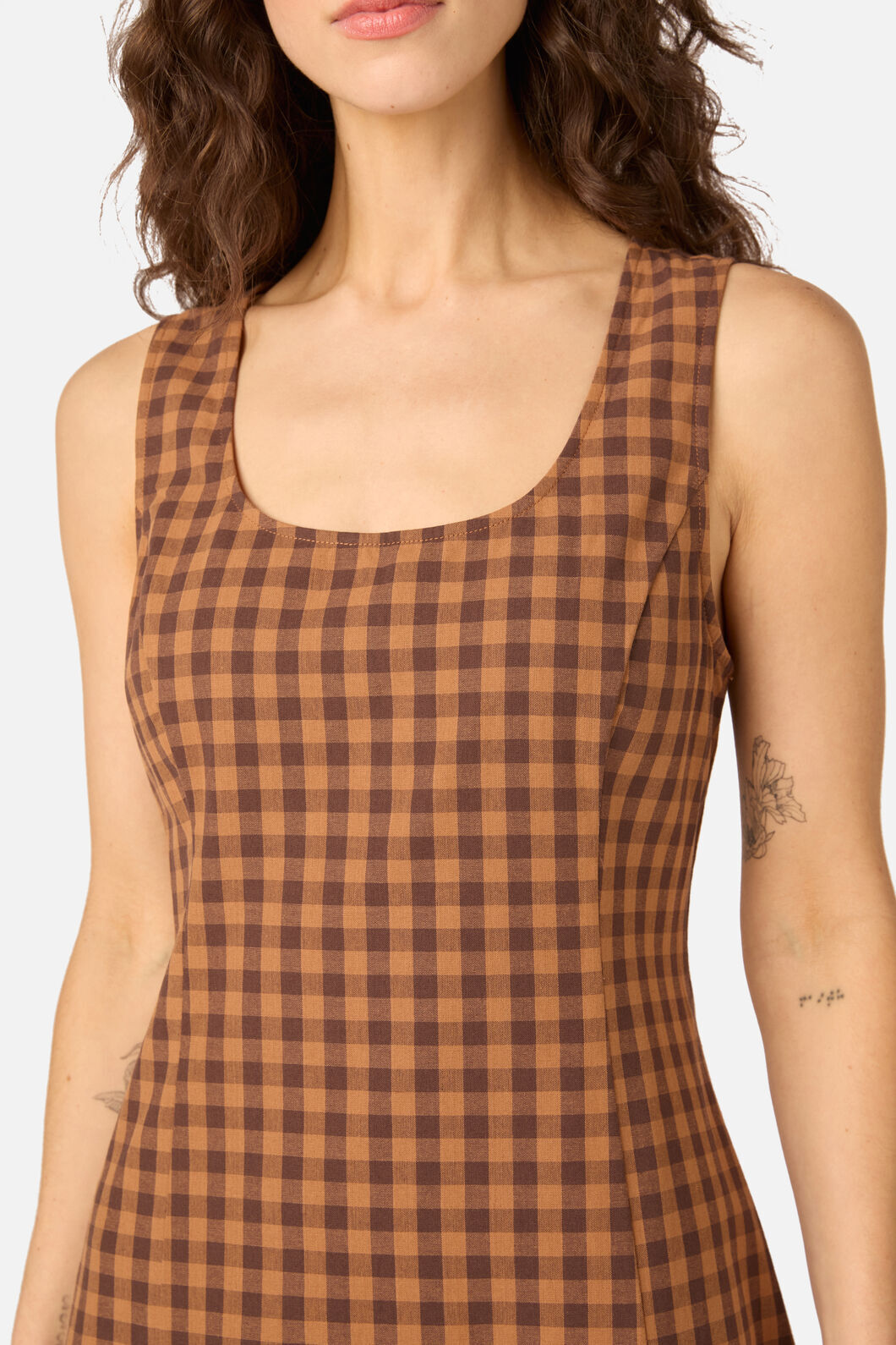 Billie Check Midi Dress