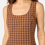 Billie Check Midi Dress