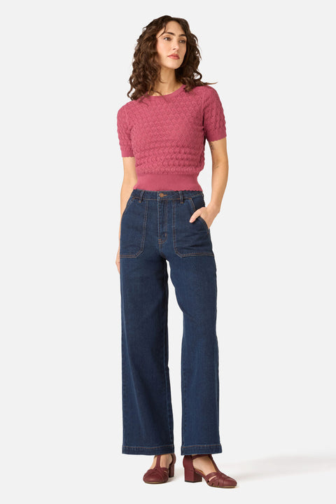 Lila Short Sleeve Knit Top