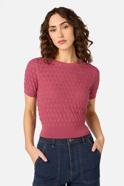 Lila Short Sleeve Knit Top