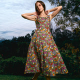 Butterfly & Fruit Midi Dress