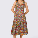 Butterfly & Fruit Midi Dress