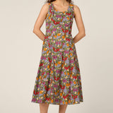 Butterfly & Fruit Midi Dress