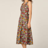 Butterfly & Fruit Midi Dress