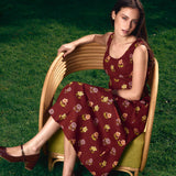 Meika 90S Flower Midi Dress