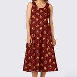 Meika 90S Flower Midi Dress