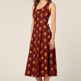 Meika 90S Flower Midi Dress