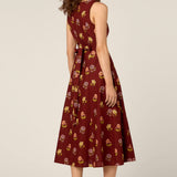 Meika 90S Flower Midi Dress