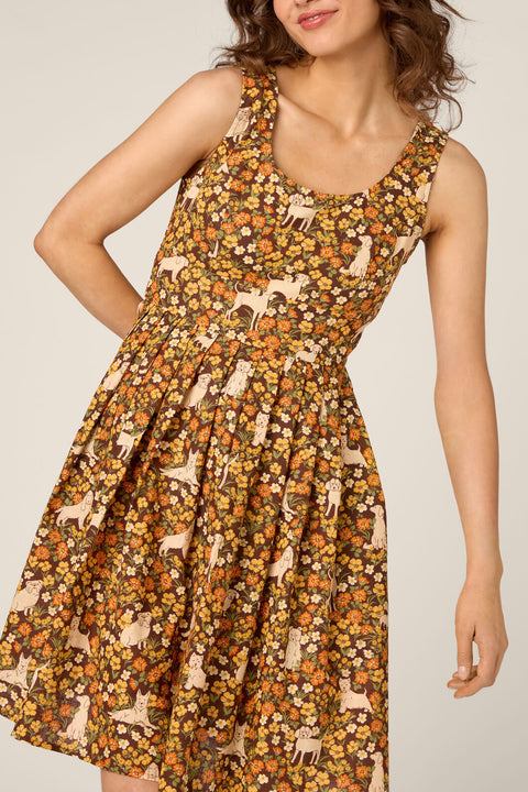Dogs & Flowers Sun Dress