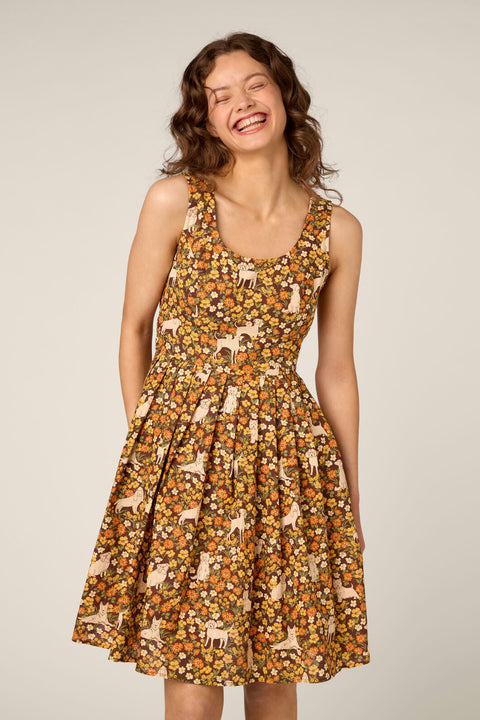 Dogs & Flowers Sun Dress