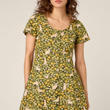 Dogs & Flowers Mini Dress