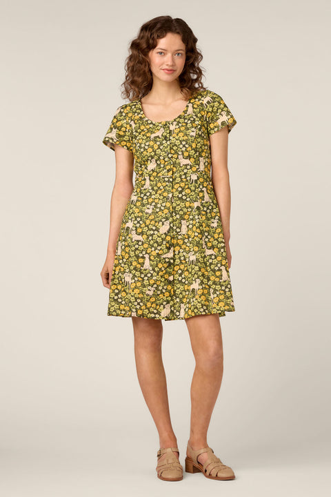 Dogs & Flowers Mini Dress