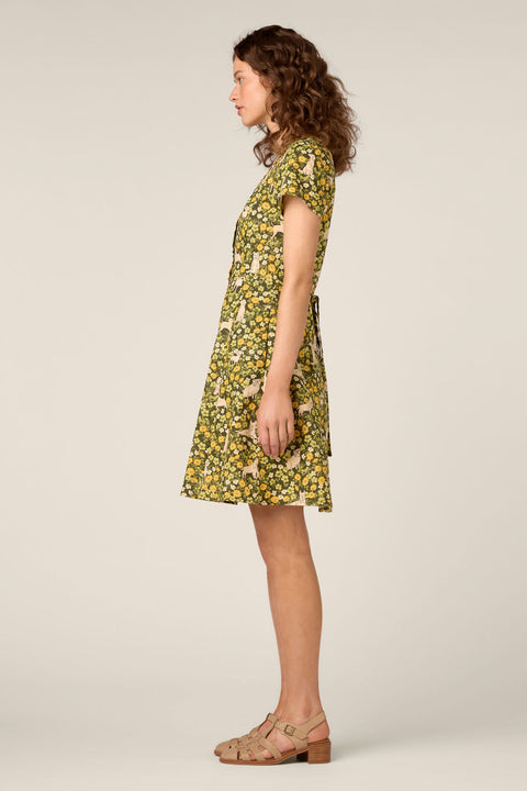 Dogs & Flowers Mini Dress
