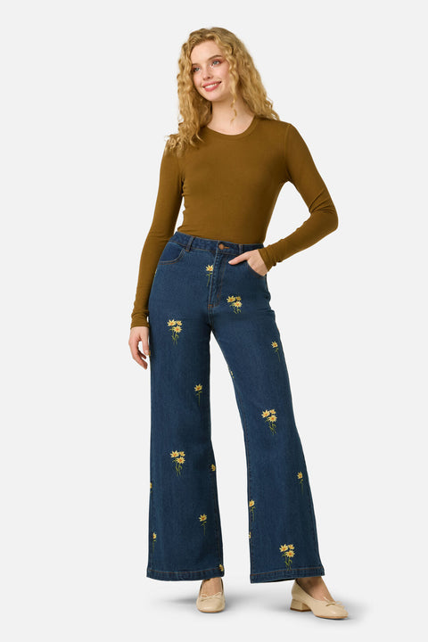 Goldie Embroidered Jean