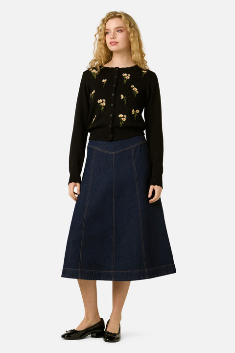 Daisy Embroidered Cardigan