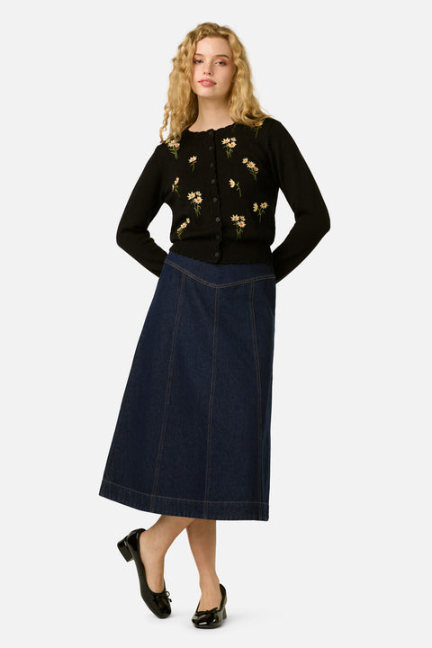 Daisy Embroidered Cardigan