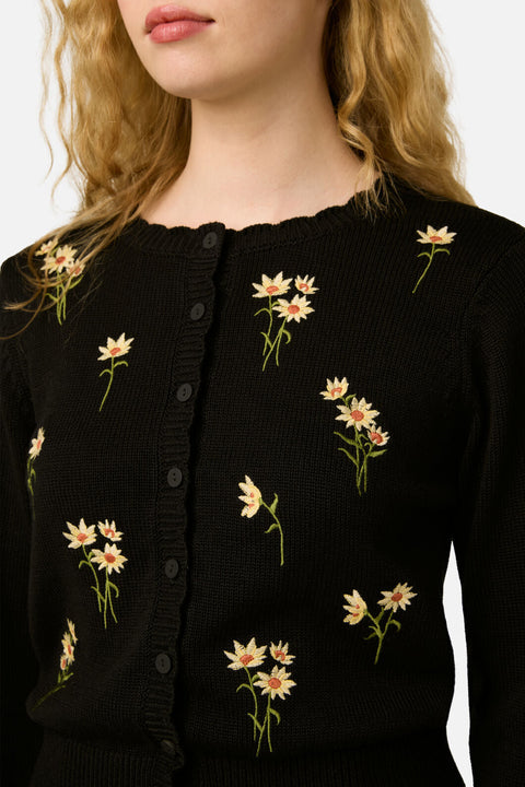 Daisy Embroidered Cardigan