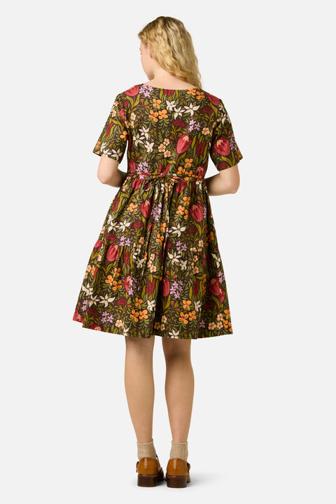 Mira Native Flora Smock Dress