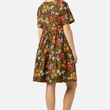 Mira Native Flora Smock Dress