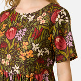 Mira Native Flora Smock Dress