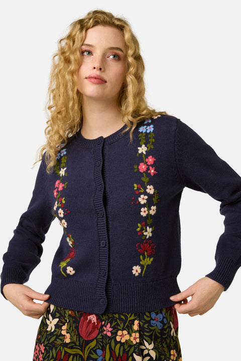 Native Flora Embroidered Cardigan
