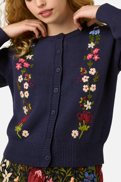 Native Flora Embroidered Cardigan