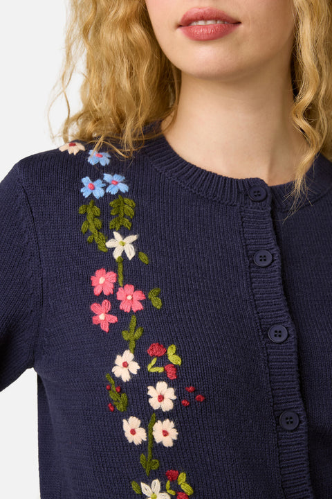 Native Flora Embroidered Cardigan