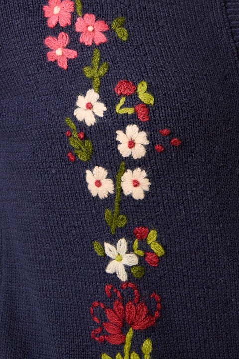 Native Flora Embroidered Cardigan