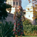 Mira Native Flora Midi Dress