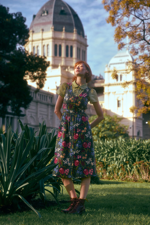 Mira Native Flora Midi Dress