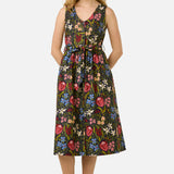 Mira Native Flora Midi Dress