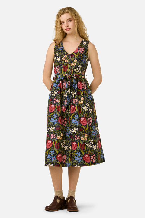 Mira Native Flora Midi Dress