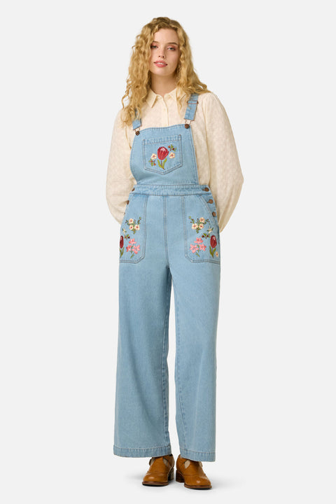 Native Flora Embroidered Overall