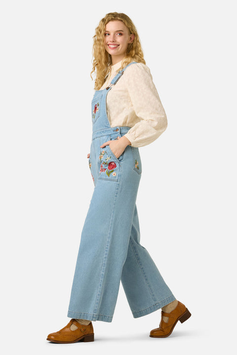 Native Flora Embroidered Overall