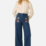 Native Flora Embroidered Jean