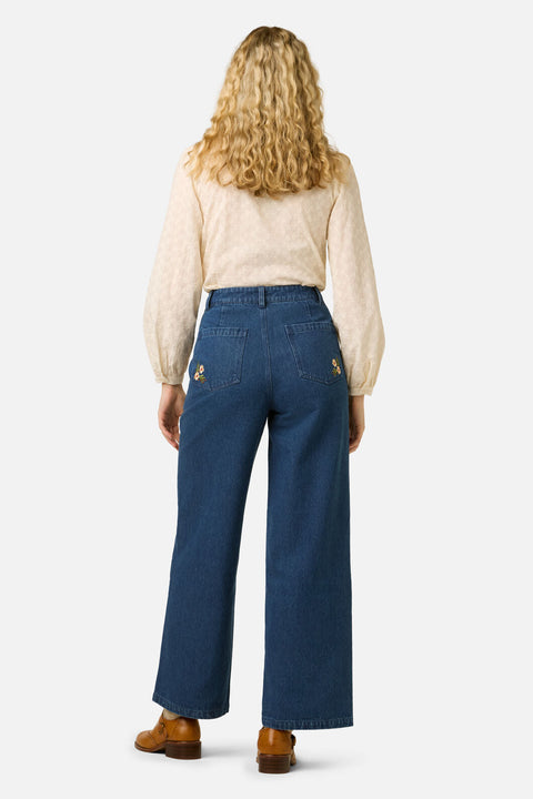 Native Flora Embroidered Jean