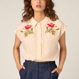 Waratah Embroidered Blouse